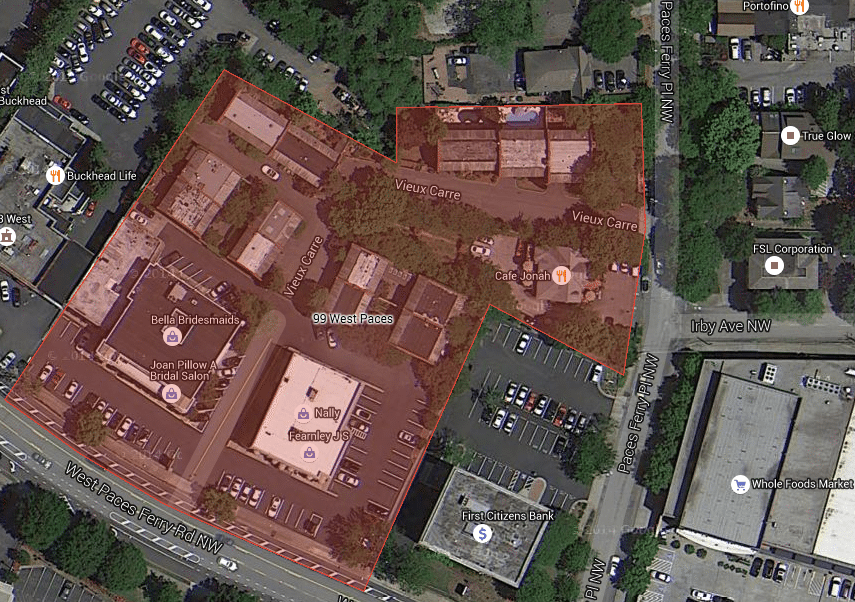 In the summer of 2015 this awkwardly-shaped three-acre collection of low-rise commercial buildings across from the St. Regis and a block West of Whole Foods hit the market. There was no asking price from the German firm selling it, but it quickly blew past estimates and closed at close to $30 million. JLB Partners was the buyer and we presume a shiny new development rendering is in the works. The adjacent beloved Cafe Jonah has recently announced their pending closure due to their landlord not renewing the lease. A source in the Magical Attic read the tea leaves and predicted the property was being rolled into the 3-acre parcel, so we have included this on our map.
