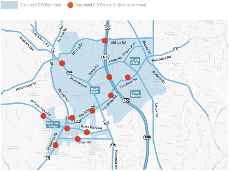 Buckhead Community Improvement District Map