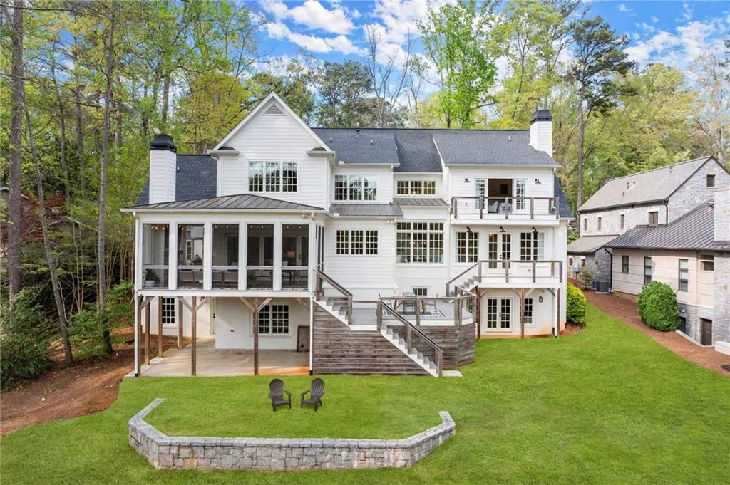 The back of the house as seen from the lake.